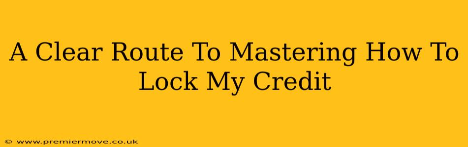 A Clear Route To Mastering How To Lock My Credit