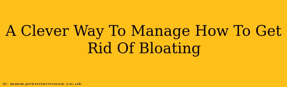 A Clever Way To Manage How To Get Rid Of Bloating