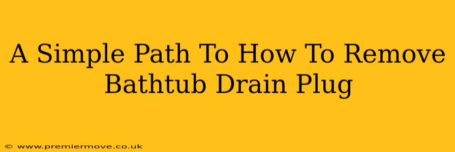 A Simple Path To How To Remove Bathtub Drain Plug