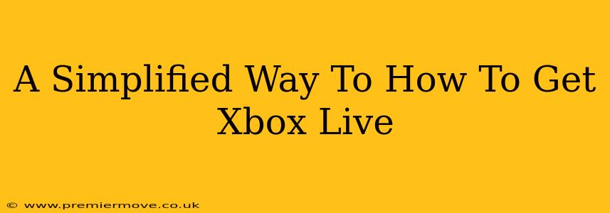A Simplified Way To How To Get Xbox Live