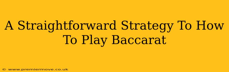 A Straightforward Strategy To How To Play Baccarat