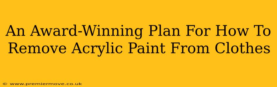 An Award-Winning Plan For How To Remove Acrylic Paint From Clothes