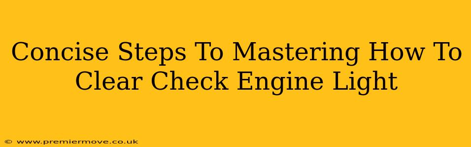 Concise Steps To Mastering How To Clear Check Engine Light