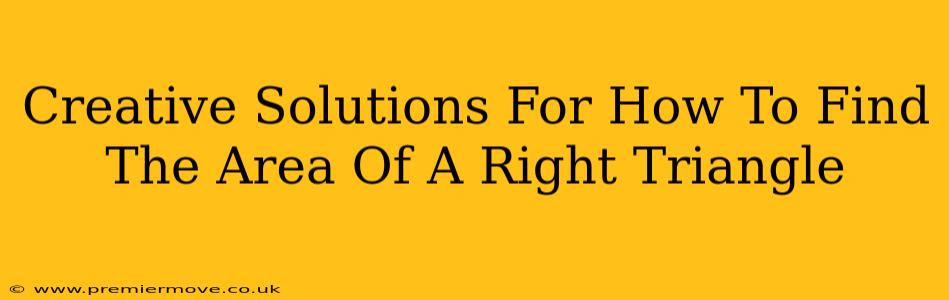 Creative Solutions For How To Find The Area Of A Right Triangle