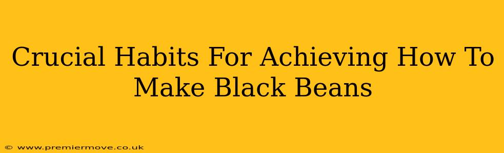 Crucial Habits For Achieving How To Make Black Beans