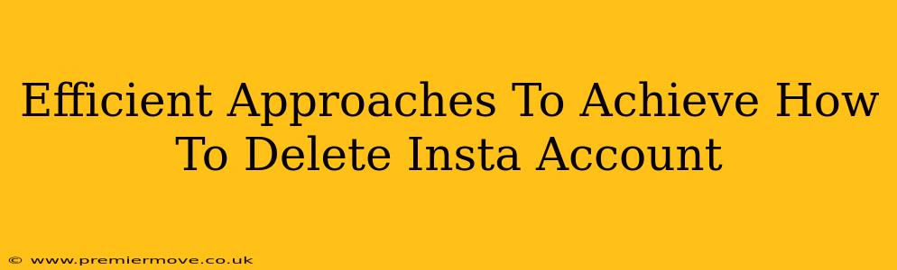 Efficient Approaches To Achieve How To Delete Insta Account