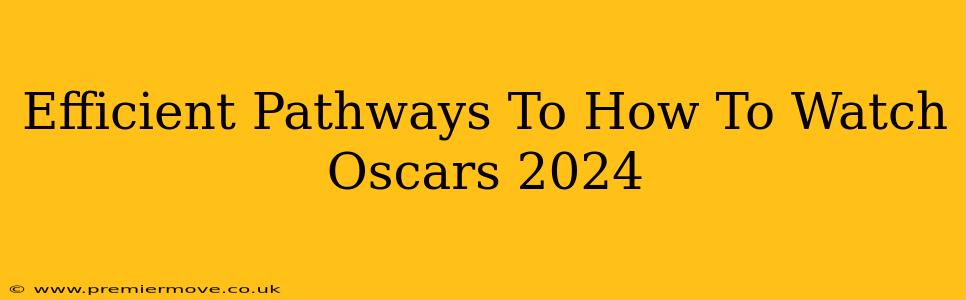 Efficient Pathways To How To Watch Oscars 2024