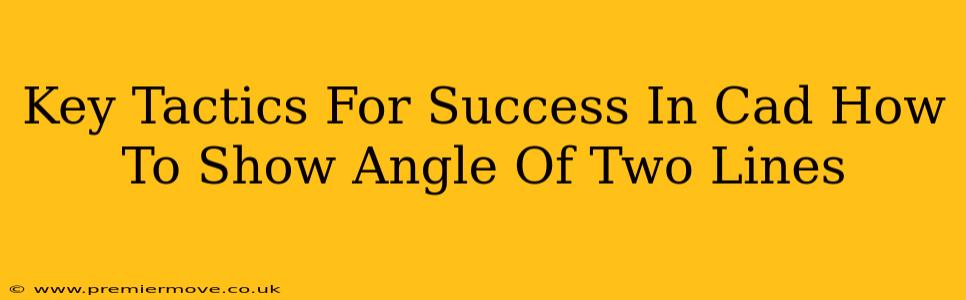 Key Tactics For Success In Cad How To Show Angle Of Two Lines