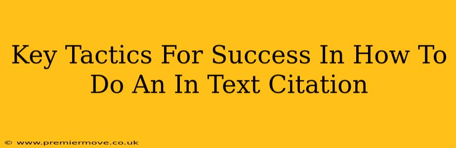 Key Tactics For Success In How To Do An In Text Citation