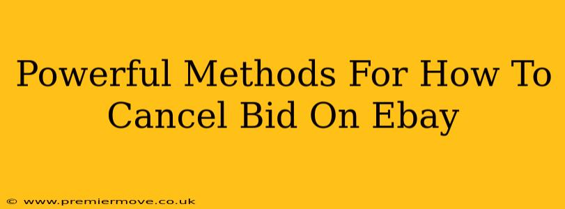 Powerful Methods For How To Cancel Bid On Ebay