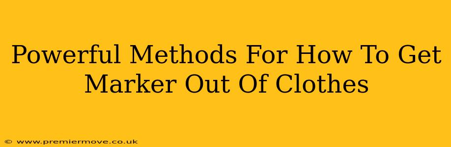 Powerful Methods For How To Get Marker Out Of Clothes
