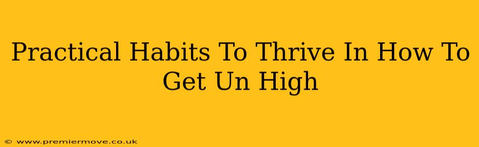 Practical Habits To Thrive In How To Get Un High