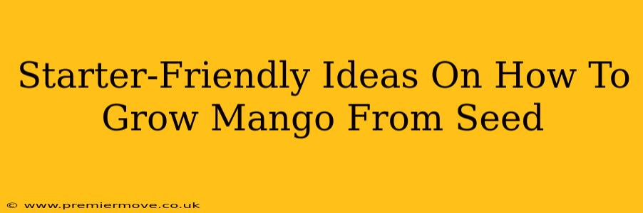 Starter-Friendly Ideas On How To Grow Mango From Seed
