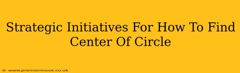 Strategic Initiatives For How To Find Center Of Circle