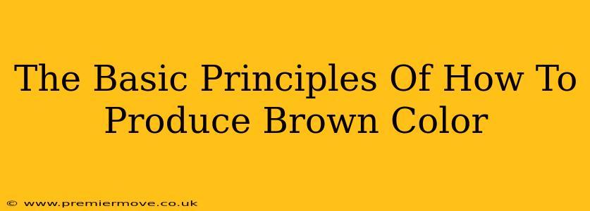 The Basic Principles Of How To Produce Brown Color
