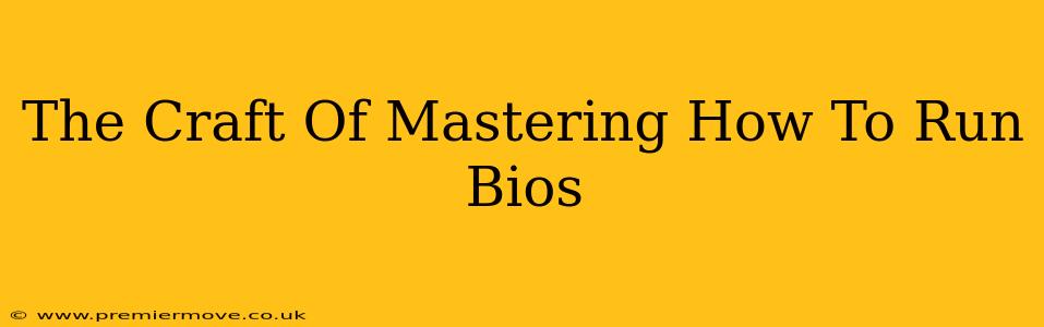 The Craft Of Mastering How To Run Bios