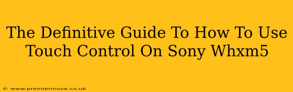 The Definitive Guide To How To Use Touch Control On Sony Whxm5
