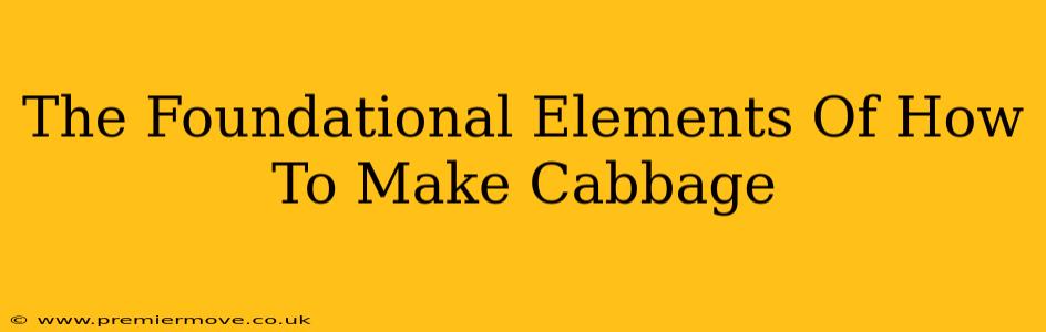 The Foundational Elements Of How To Make Cabbage
