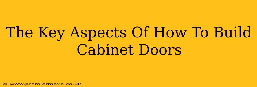 The Key Aspects Of How To Build Cabinet Doors