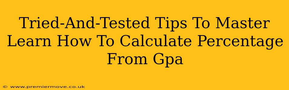Tried-And-Tested Tips To Master Learn How To Calculate Percentage From Gpa